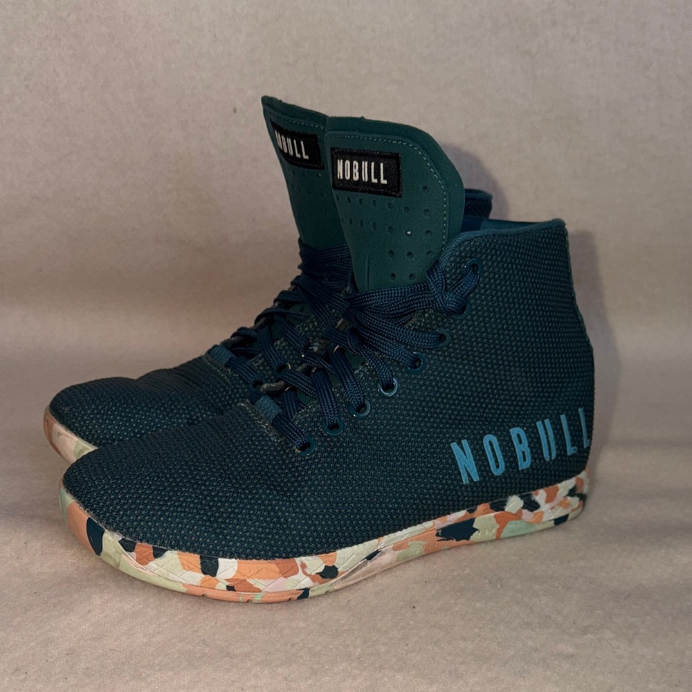 No Bull High Top Outwork Trainers Women's Size 8 Teal Green